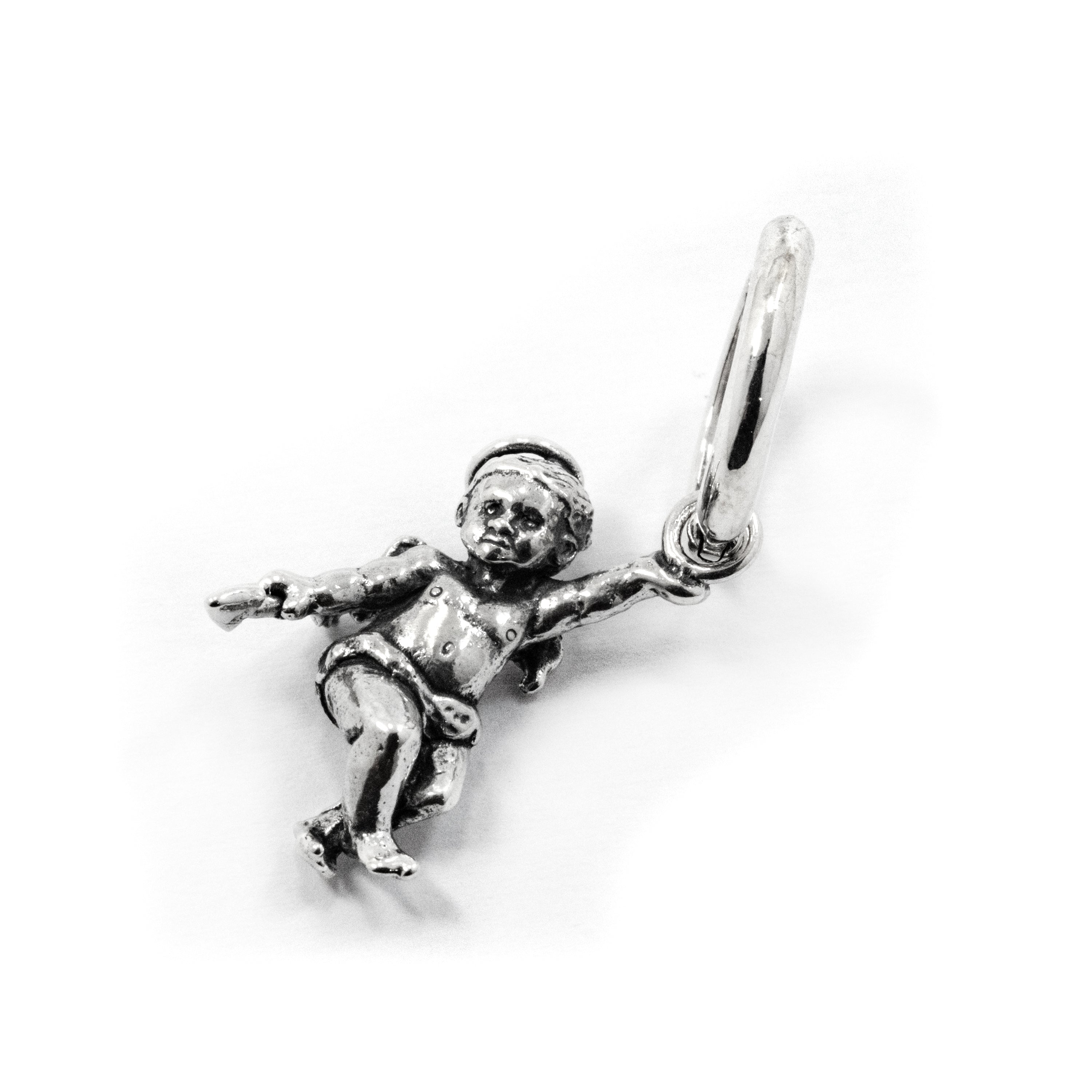 ANGEL CHERUB HOOP EARRING