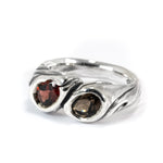 TOI ET MOI GARNET WITH SMOKEY QUARTZ