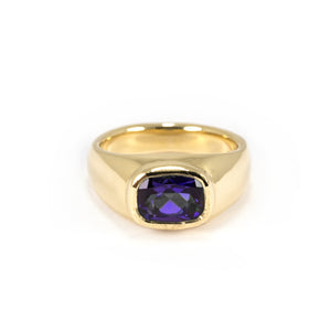 MINI FULL GOLD BEZEL AMETHYST