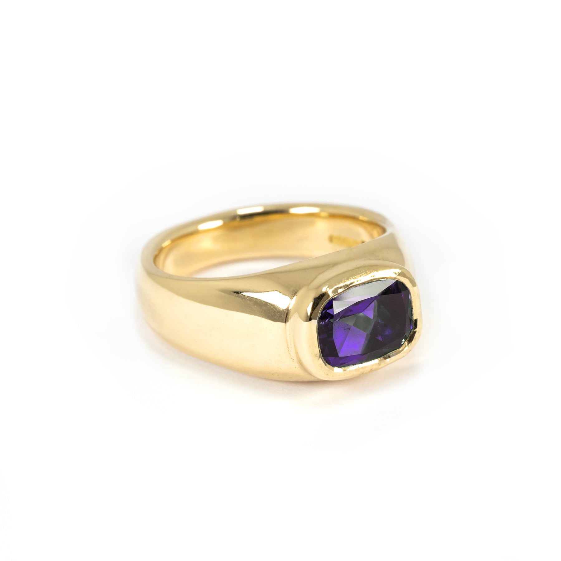 MINI FULL GOLD BEZEL AMETHYST