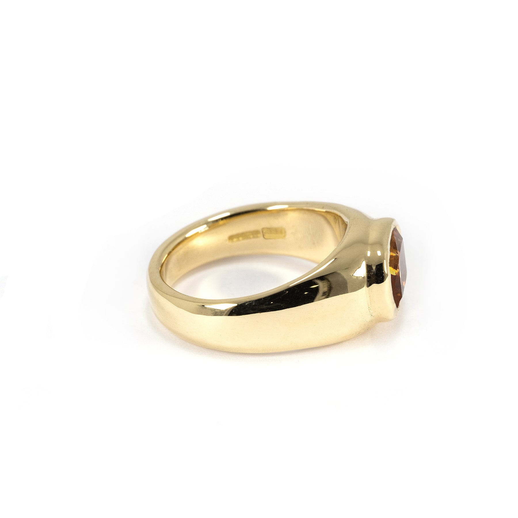MINI FULL GOLD BEZEL CITRINE