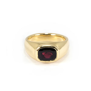 MINI FULL GOLD BEZEL GARNET