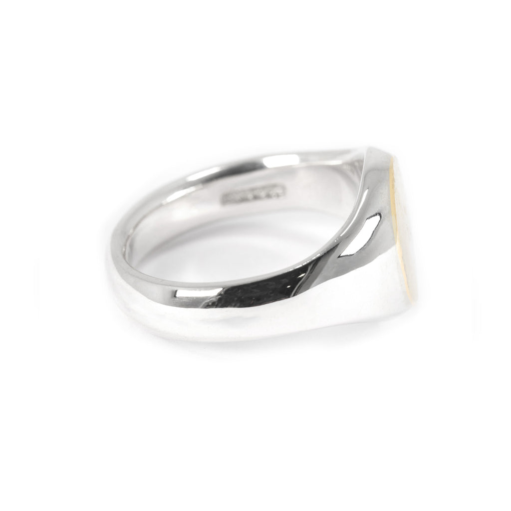 SMALL GOLD TOP OVAL SIGNET