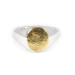 SMALL GOLD TOP OVAL SIGNET