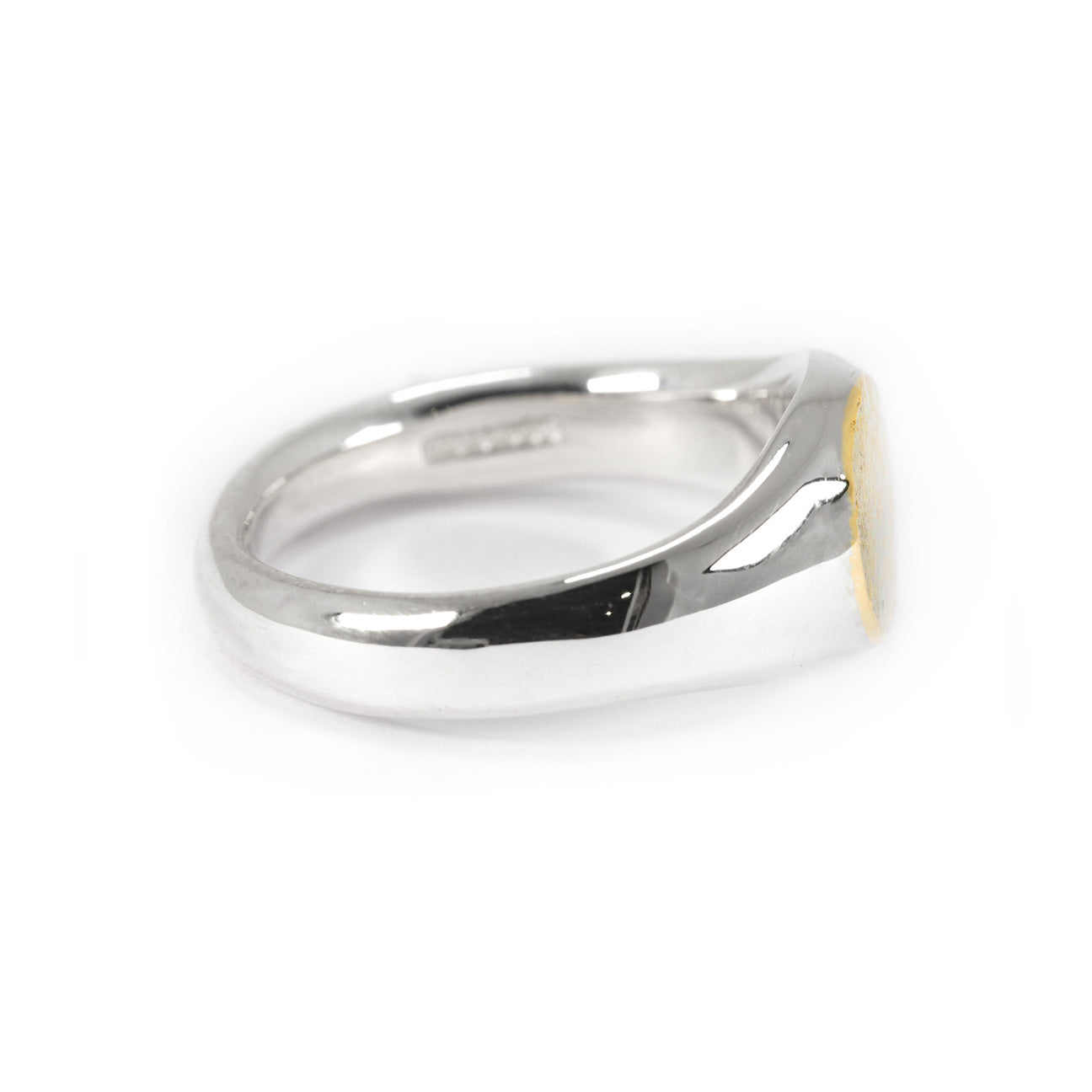 SMALL GOLD TOP ROUND SIGNET