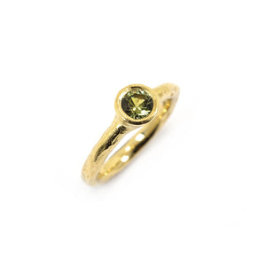 ROUND GREEN SAPPHIRE GOLD