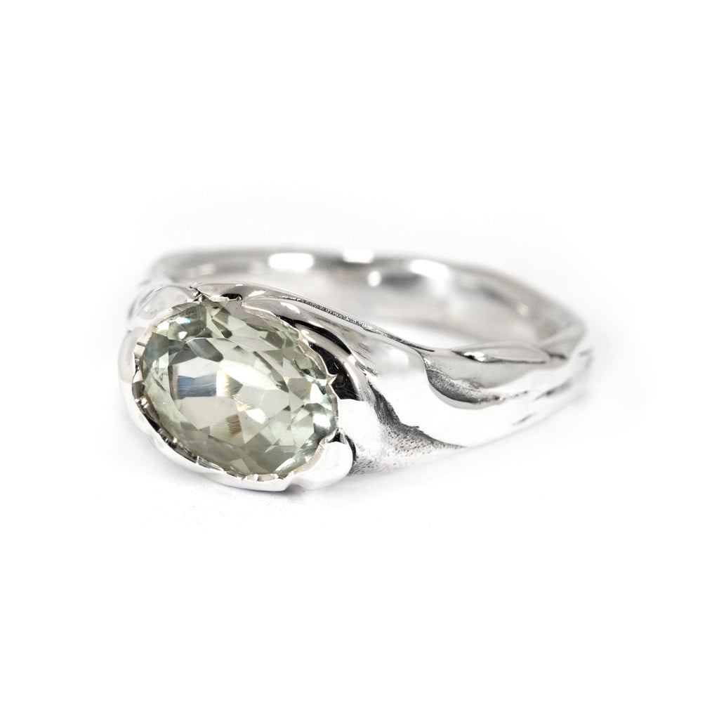 RAGLAN SILK RING GREEN QUARTZ