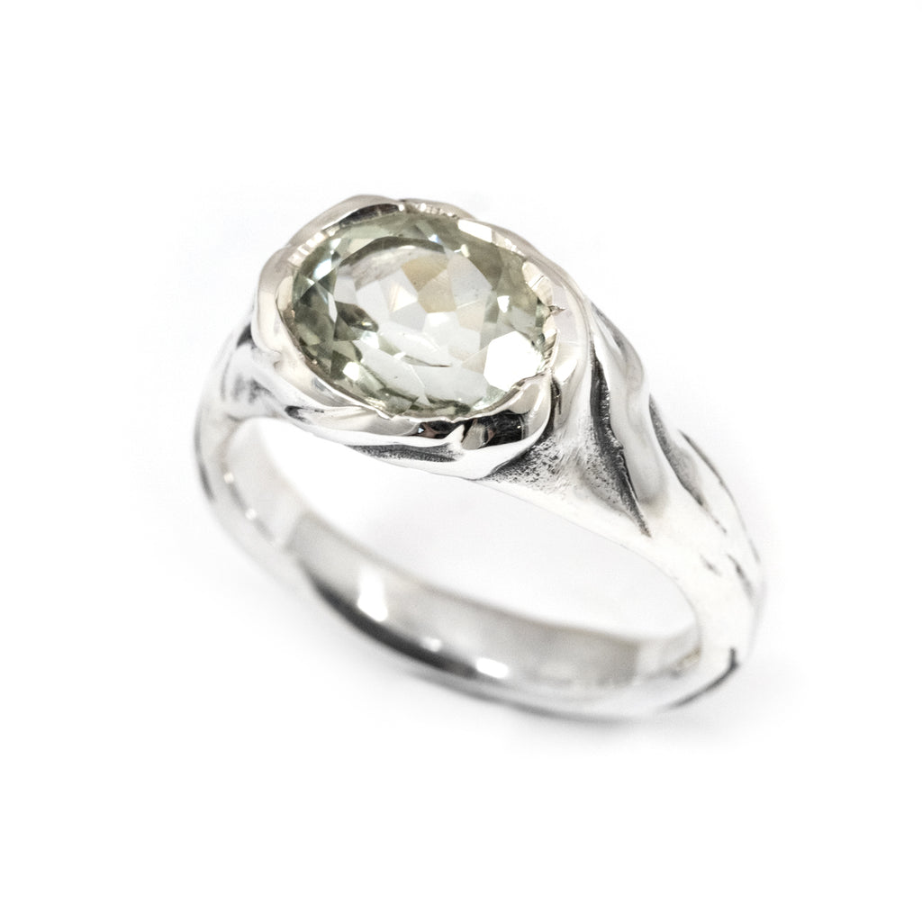 RAGLAN SILK RING GREEN QUARTZ