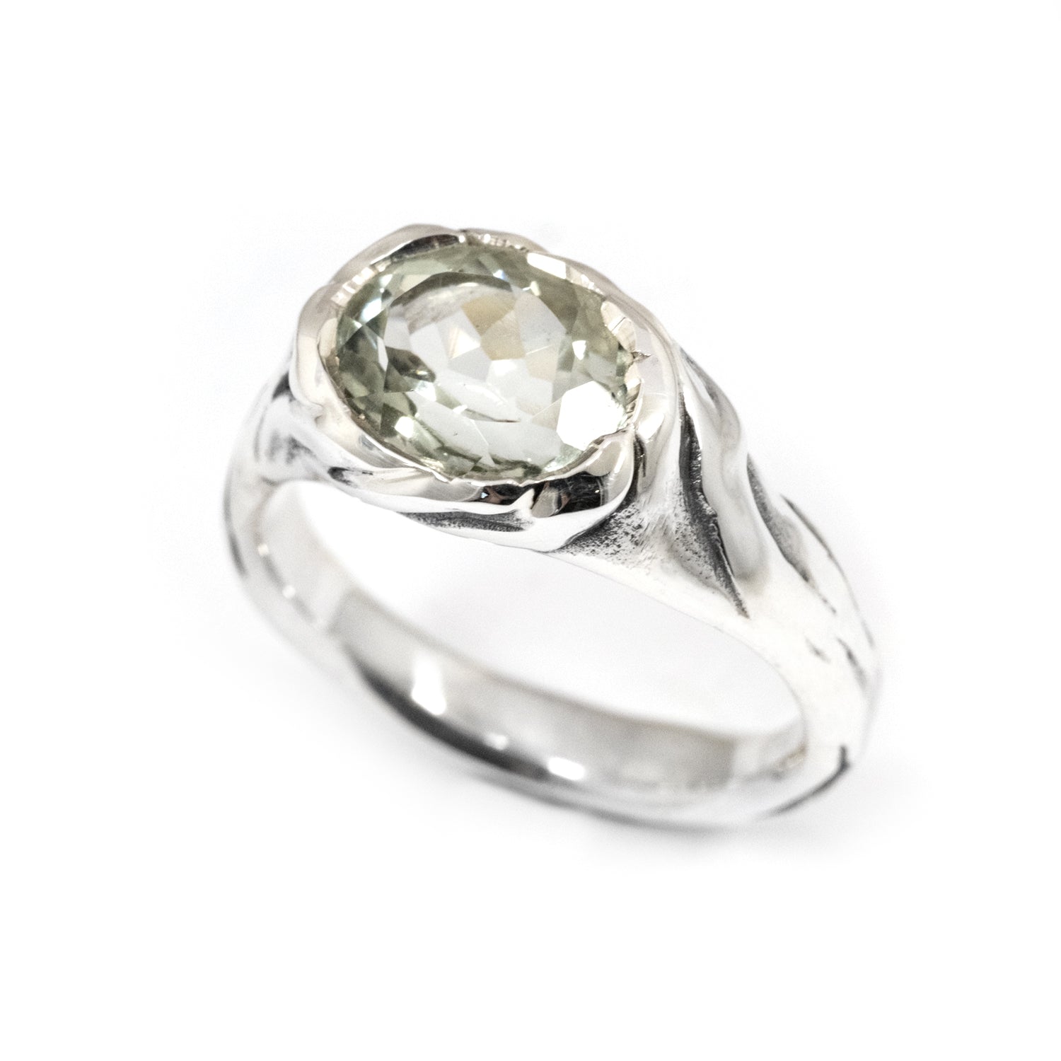 RAGLAN SILK RING GREEN QUARTZ