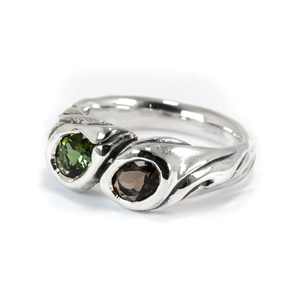 TOI ET MOI TOURMALINE WITH SMOKEY QUARTZ