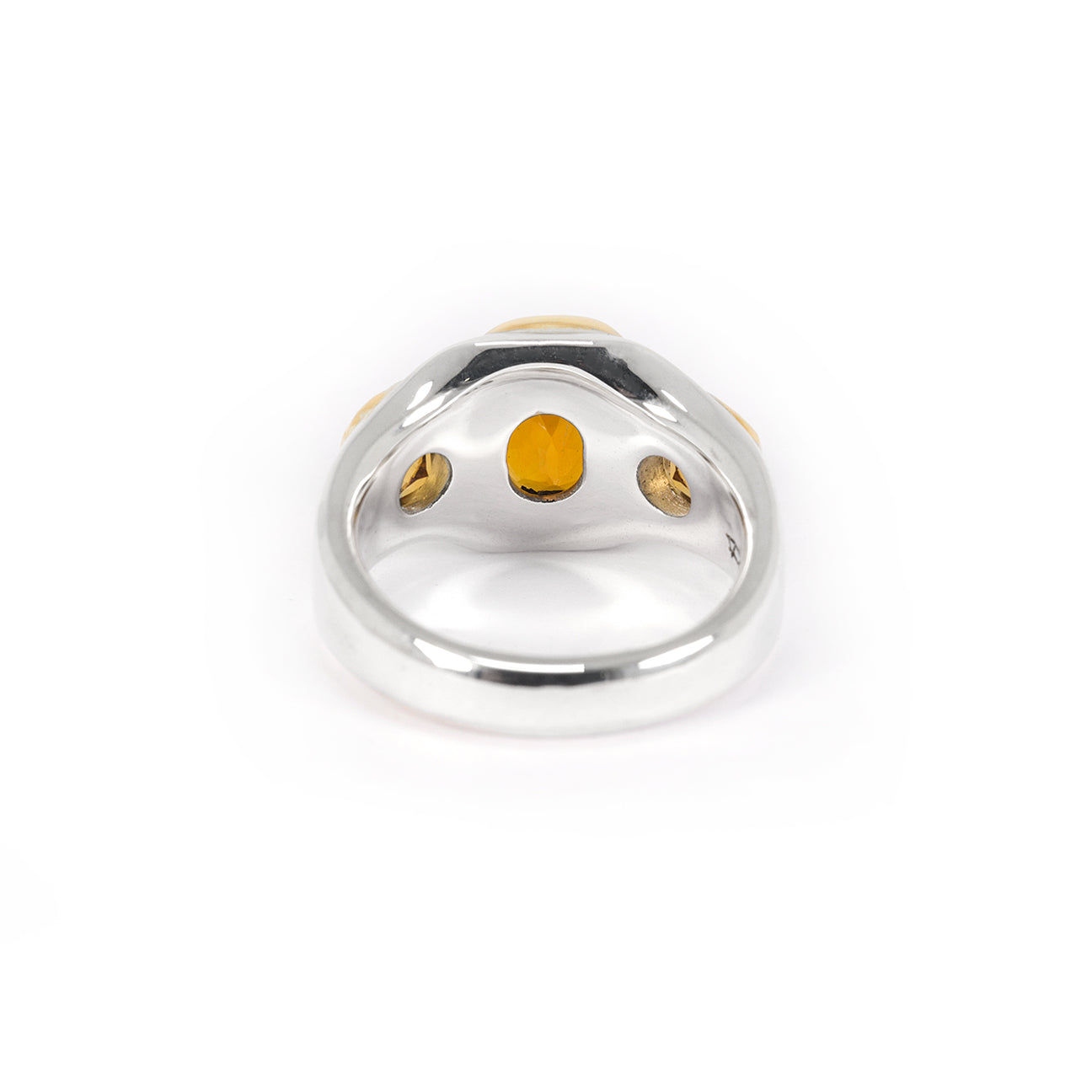 GOLD TRIPLE BEZEL CITRINE