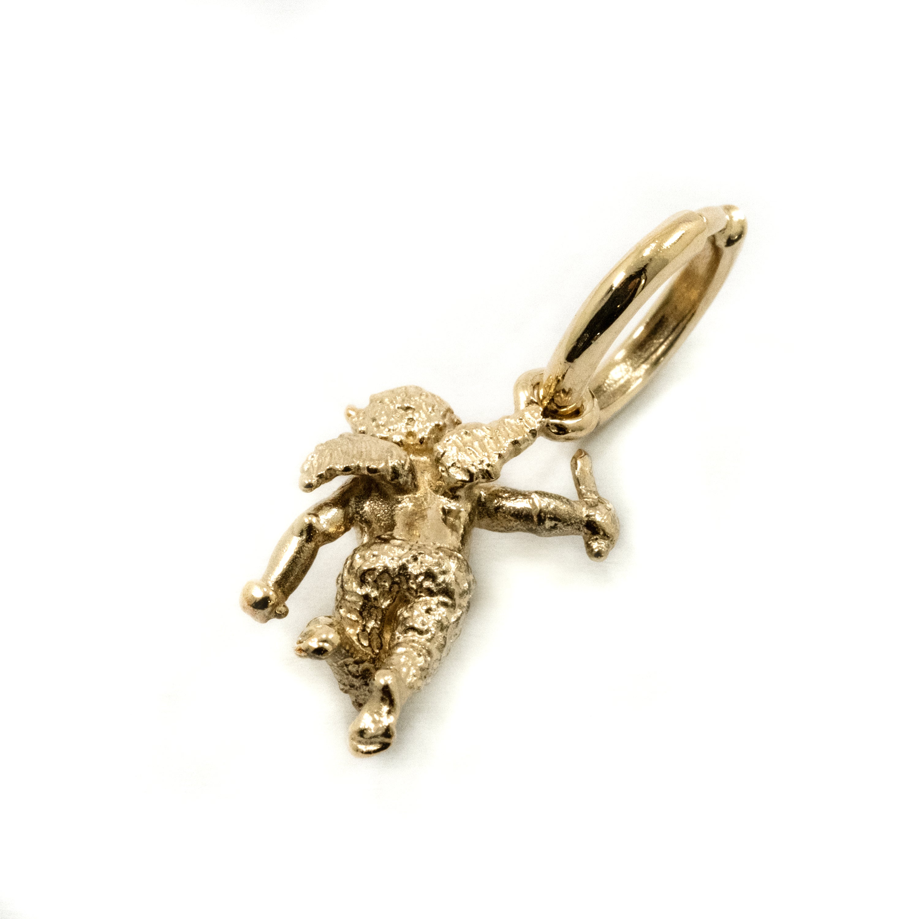 DEVIL CHERUB HOOP EARRING GOLD