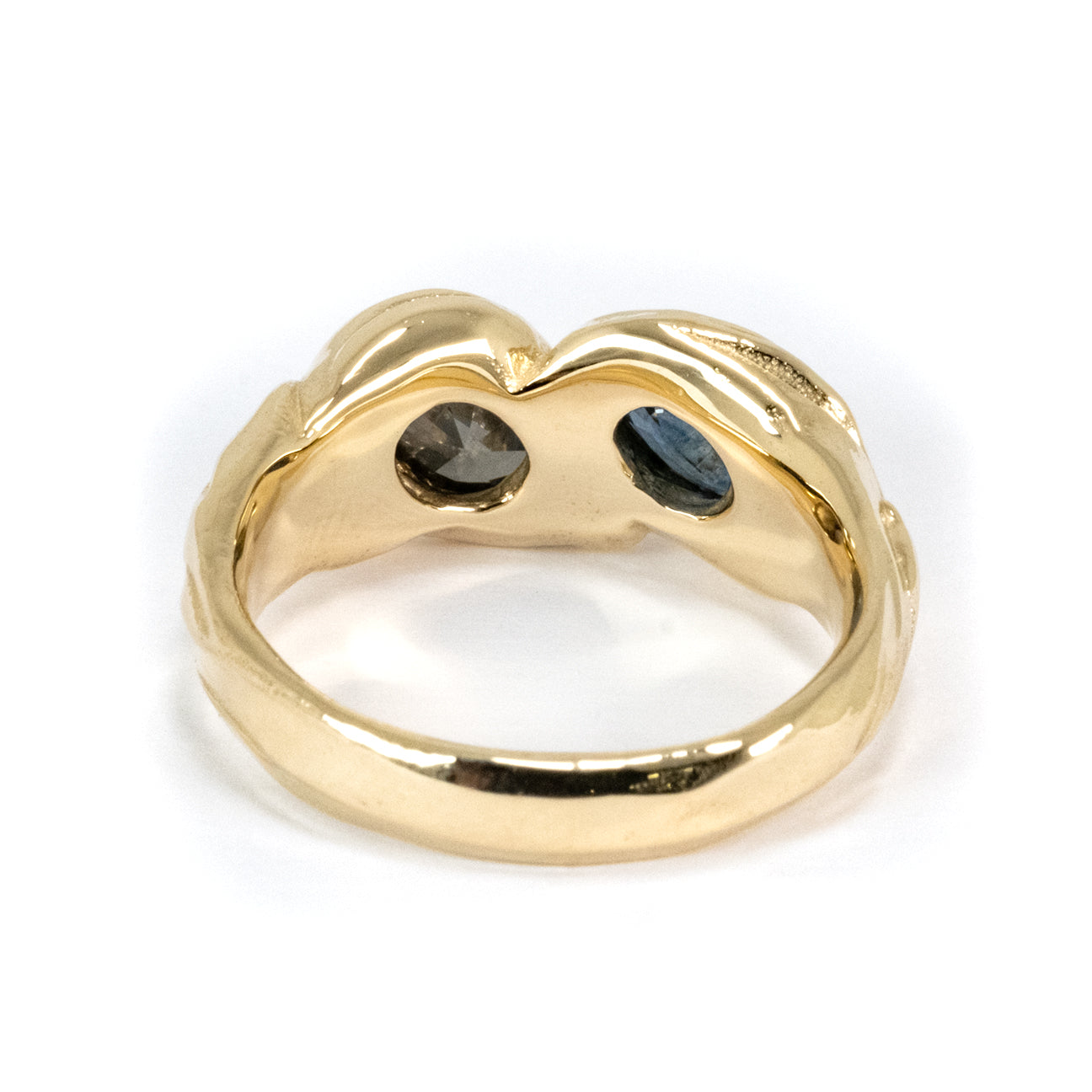 GOLD TOI ET MOI MONTANA SAPPHIRE WITH GREY DIAMOND