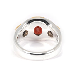 GOLD TRIPLE BEZEL GARNET