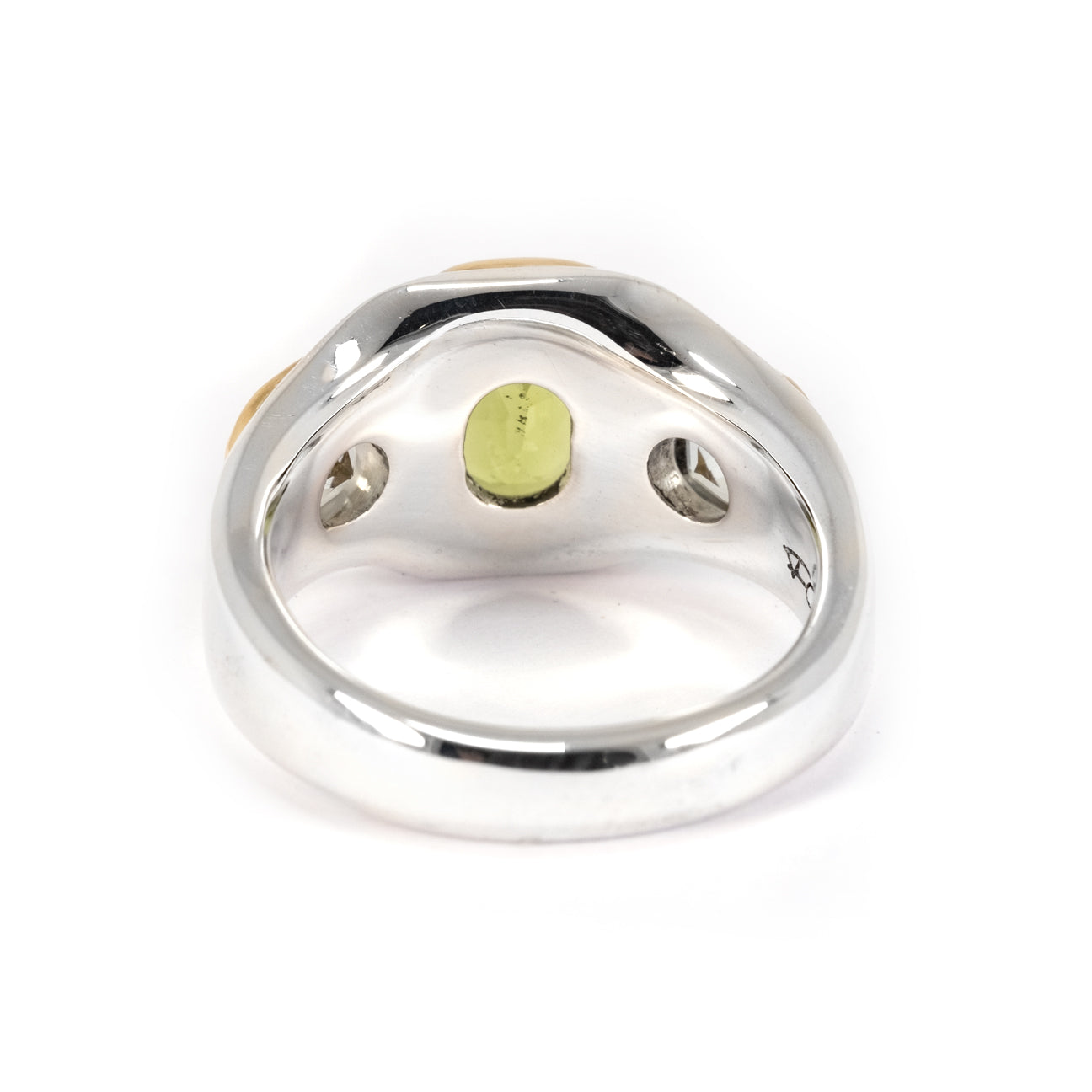 GOLD TRIPLE BEZEL PERIDOT