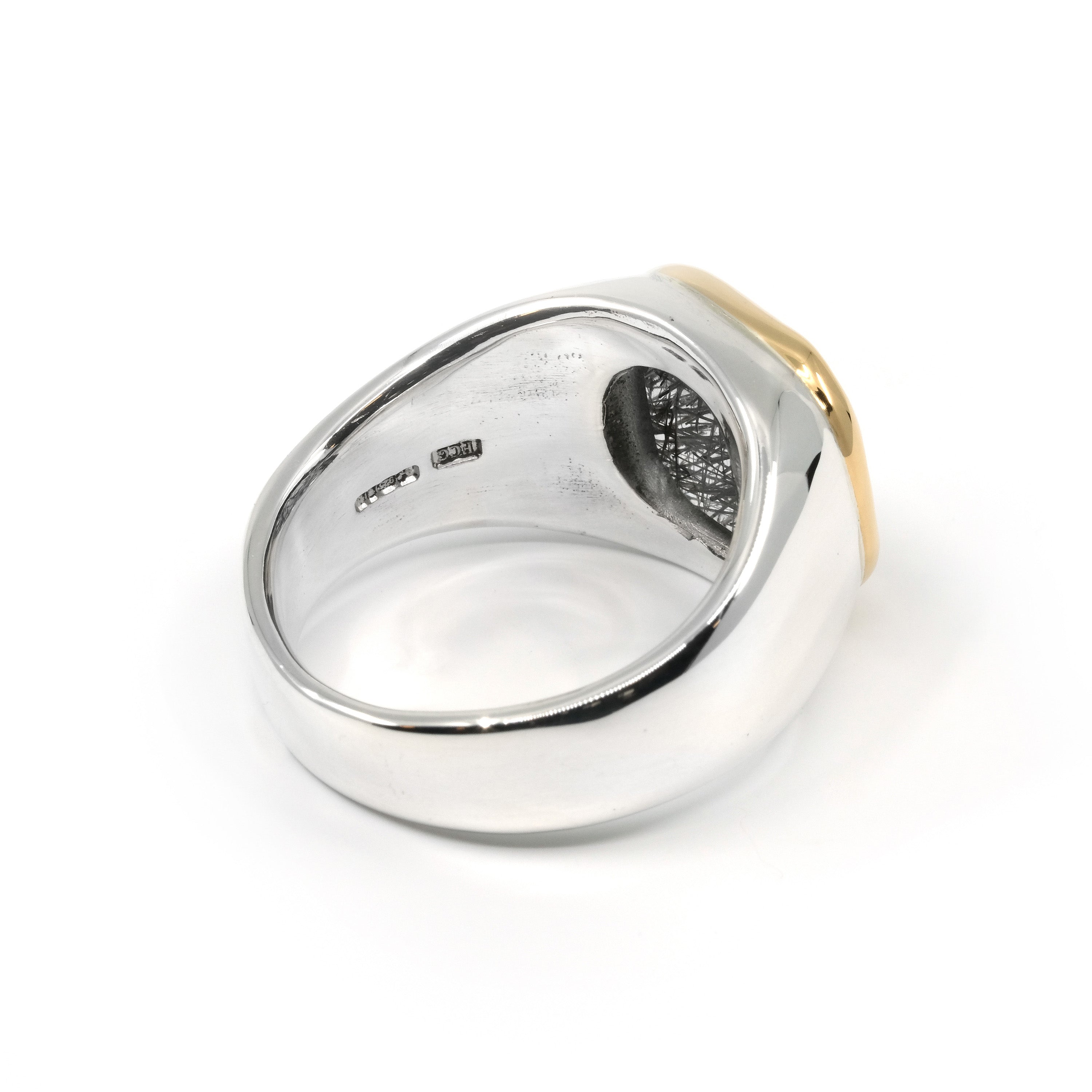 GOLD BEZEL TOURMALATED QUARTZ
