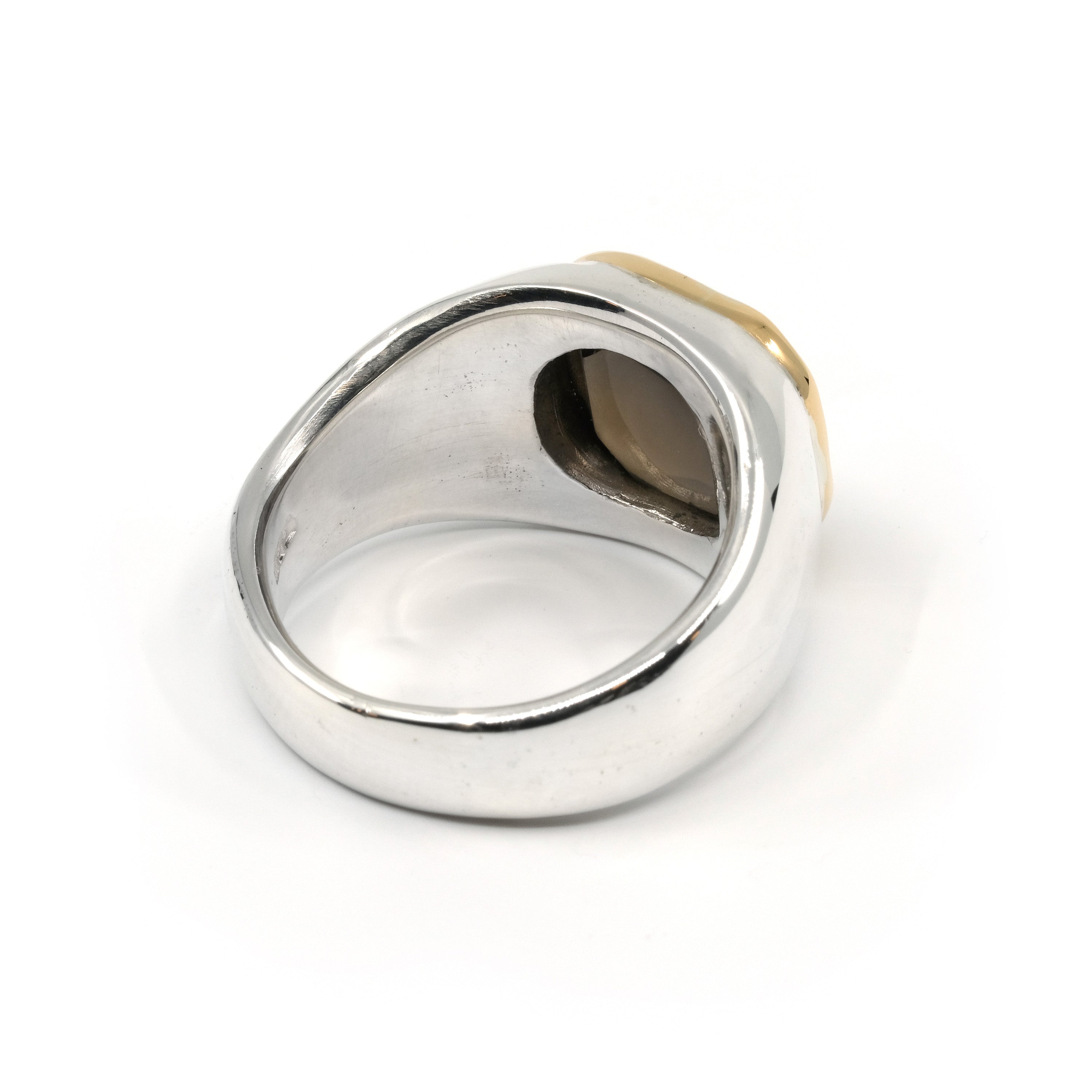 GOLD BEZEL SMOKEY QUARTZ