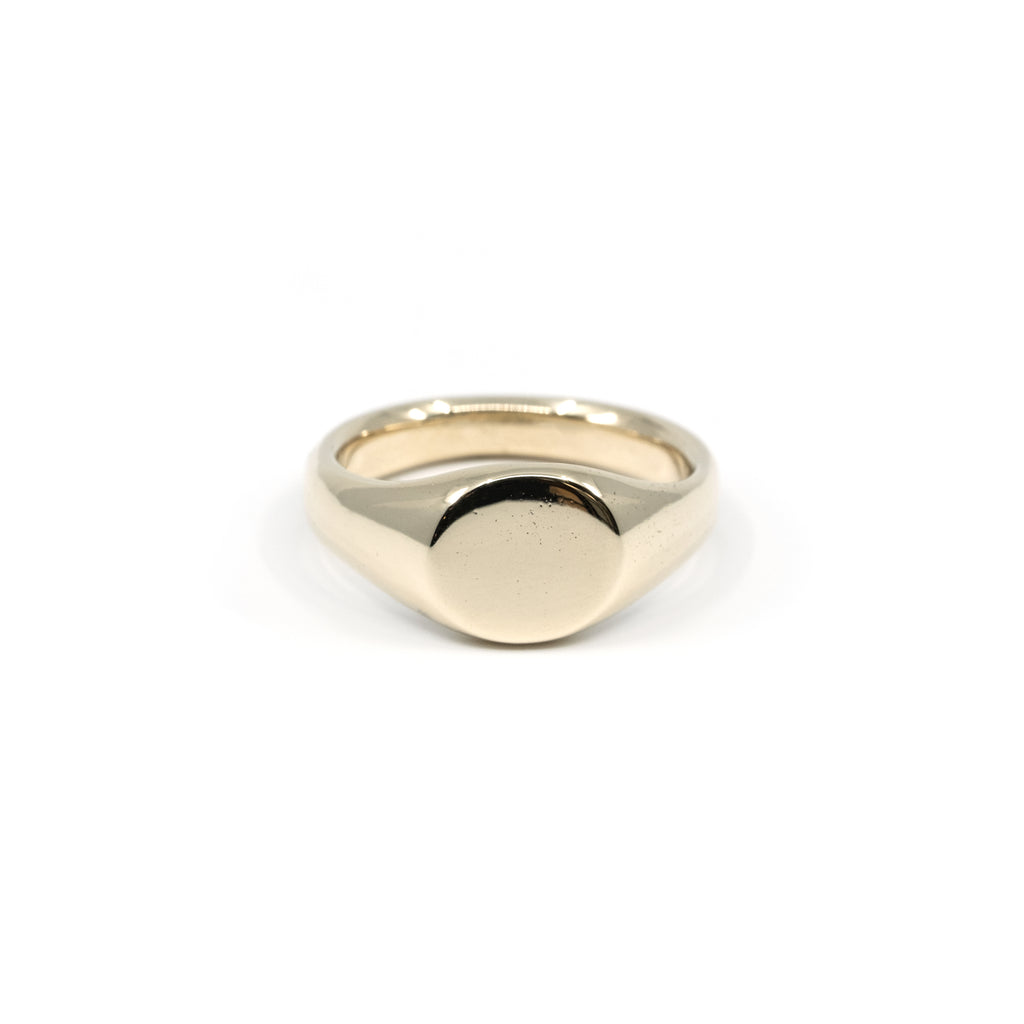 SMALL ROUND SIGNET GOLD